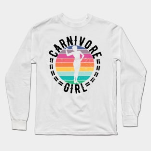 CARNIVORE GIRL MEAT EATER STEAK LOVER CUTE FIT COWGIRL WOMAN Long Sleeve T-Shirt